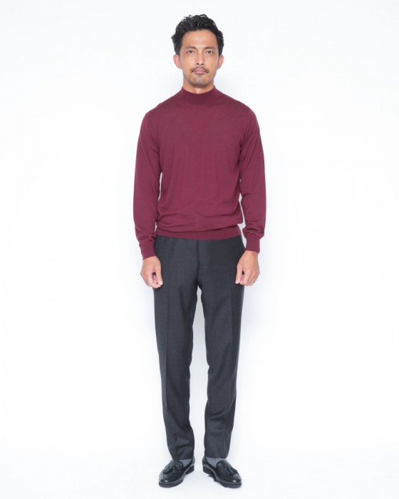 FILIPPO DE LAURENTIIS18G ウールシルクカシミヤ モックネックニット13l