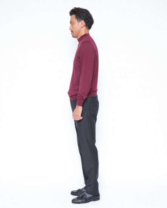 FILIPPO DE LAURENTIIS18G ウールシルクカシミヤ モックネックニット14l