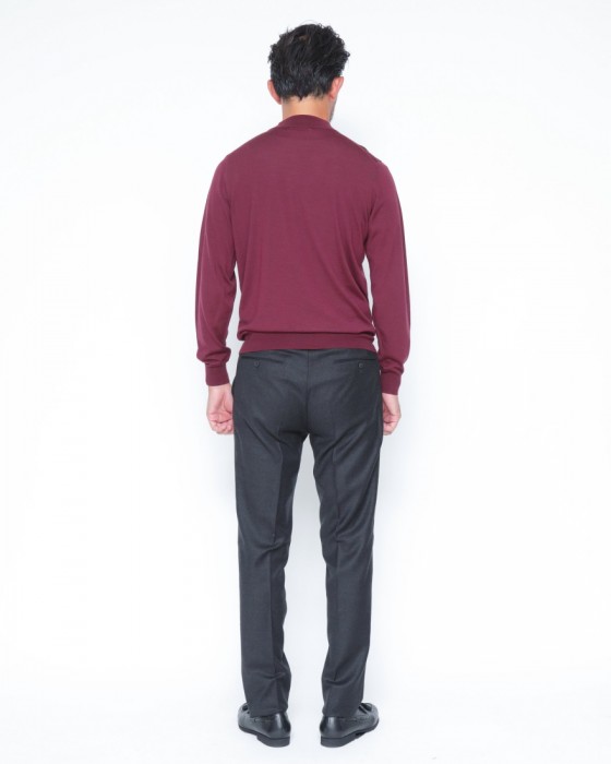 FILIPPO DE LAURENTIIS18G ウールシルクカシミヤ モックネックニット15l