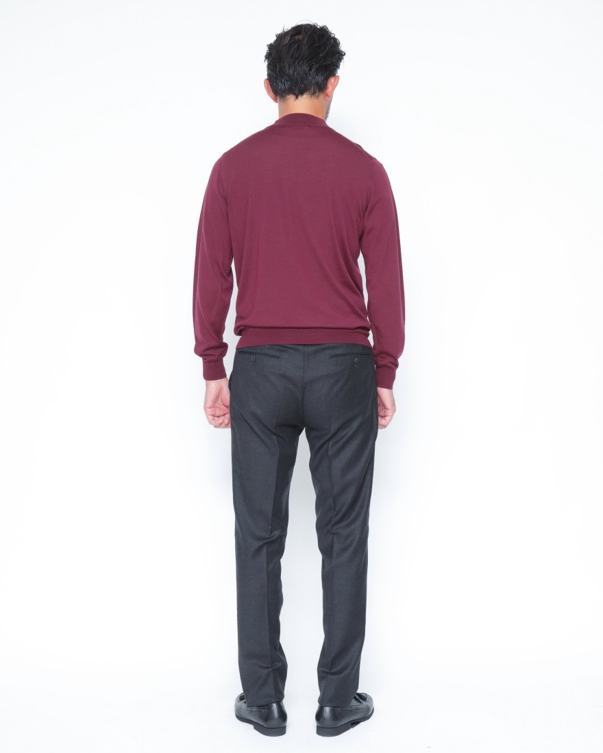 FILIPPO DE LAURENTIIS18G ウールシルクカシミヤ モックネックニット15l