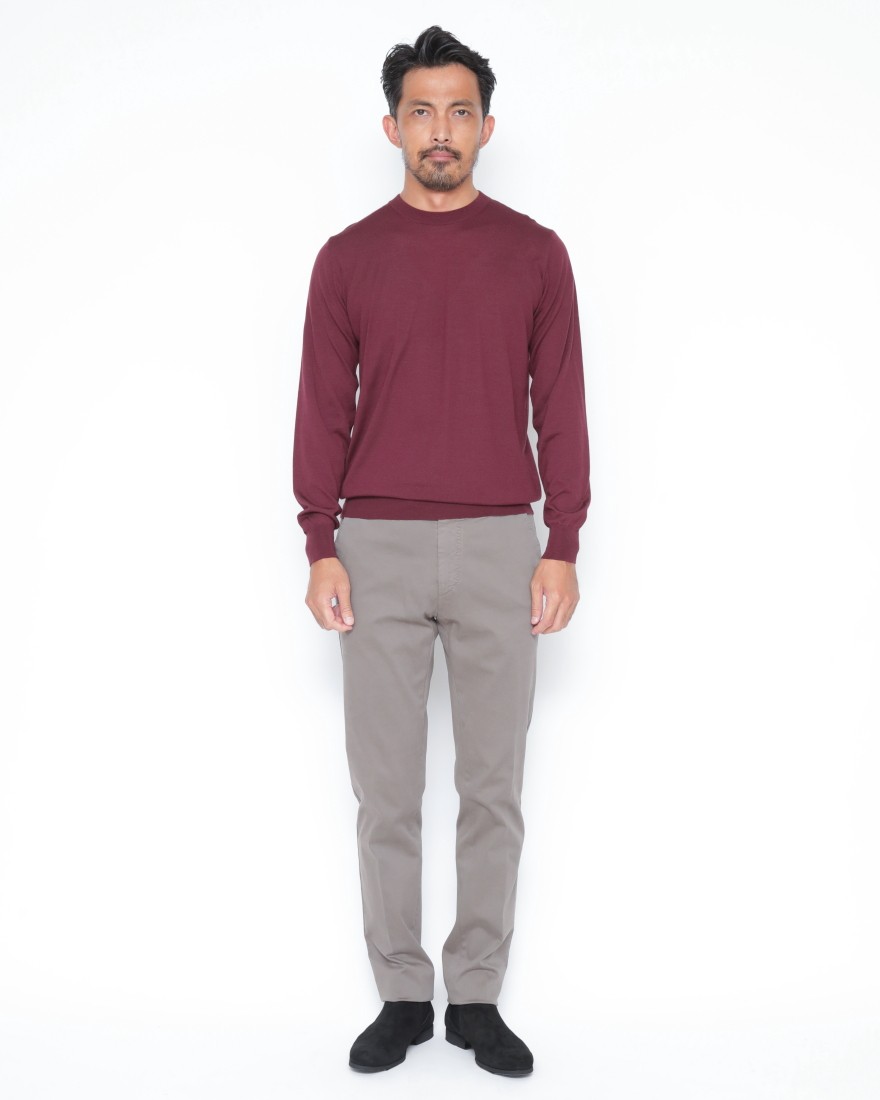 FILIPPO DE LAURENTIIS18G ウールシルクカシミヤ クルーネックニット01l