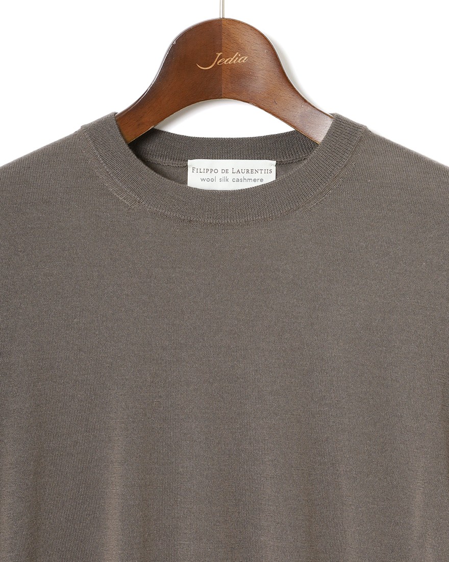 FILIPPO DE LAURENTIIS18G ウールシルクカシミヤ クルーネックニット07l