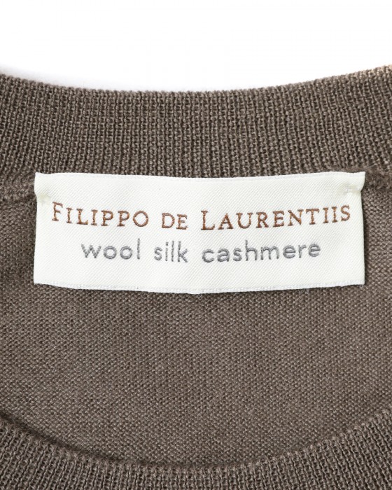FILIPPO DE LAURENTIIS18G ウールシルクカシミヤ クルーネックニット12l