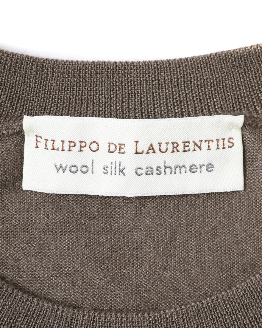 FILIPPO DE LAURENTIIS18G ウールシルクカシミヤ クルーネックニット12l