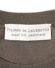 FILIPPO DE LAURENTIIS18G ウールシルクカシミヤ クルーネックニットmb_12l