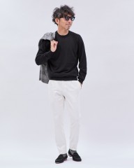 FILIPPO DE LAURENTIIS18G ウールシルクカシミヤ クルーネックニットmb_ma