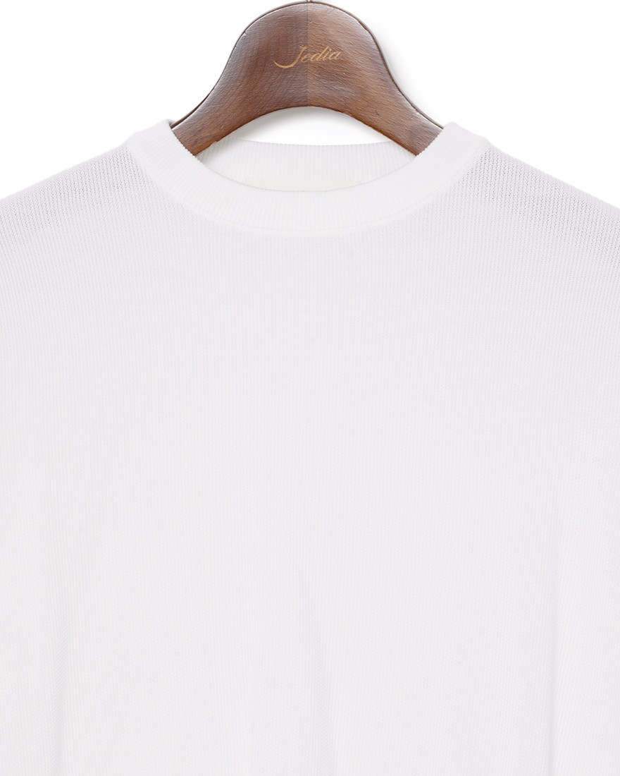 FILIPPO DE LAURENTIIS12G クレープコットンハニコ クルーネック ロングスリーブニット04l