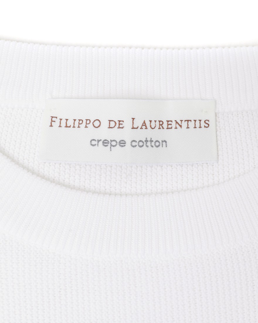 FILIPPO DE LAURENTIIS12G クレープコットンハニコ クルーネック ロングスリーブニット07l