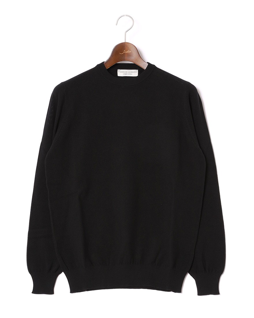 FILIPPO DE LAURENTIIS12G クレープコットンハニコ クルーネック ロングスリーブニットc6