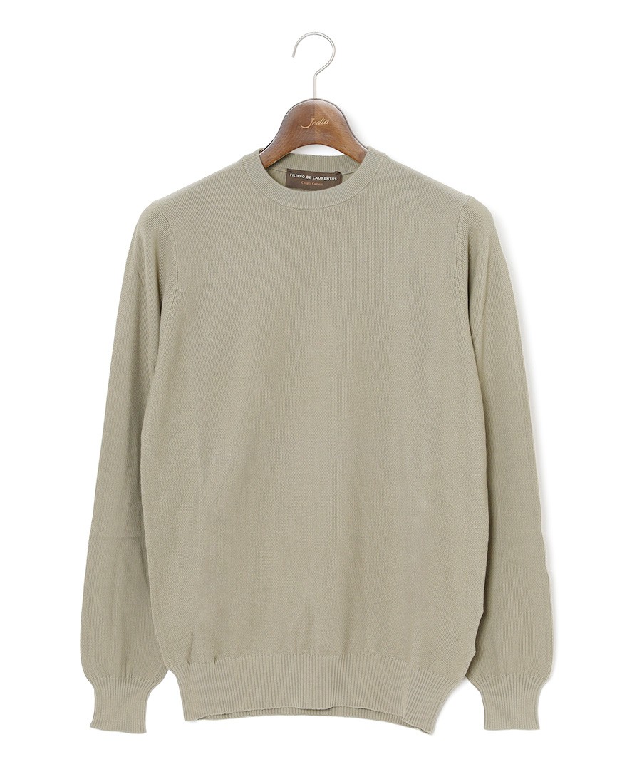 FILIPPO DE LAURENTIIS12G クレープコットンハニコ クルーネック ロングスリーブニット