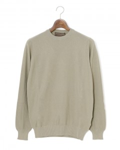 12G クレープコットンハニコ クルーネック ロングスリーブニット