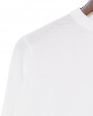 FILIPPO DE LAURENTIIS12G クレープコットンハニコ クルーネック ロングスリーブニットmb_05l