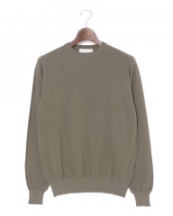 FILIPPO DE LAURENTIIS12G クレープコットンハニコ クルーネック ロングスリーブニットmb_c3