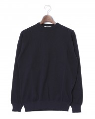 FILIPPO DE LAURENTIIS12G クレープコットンハニコ クルーネック ロングスリーブニットmb_c5