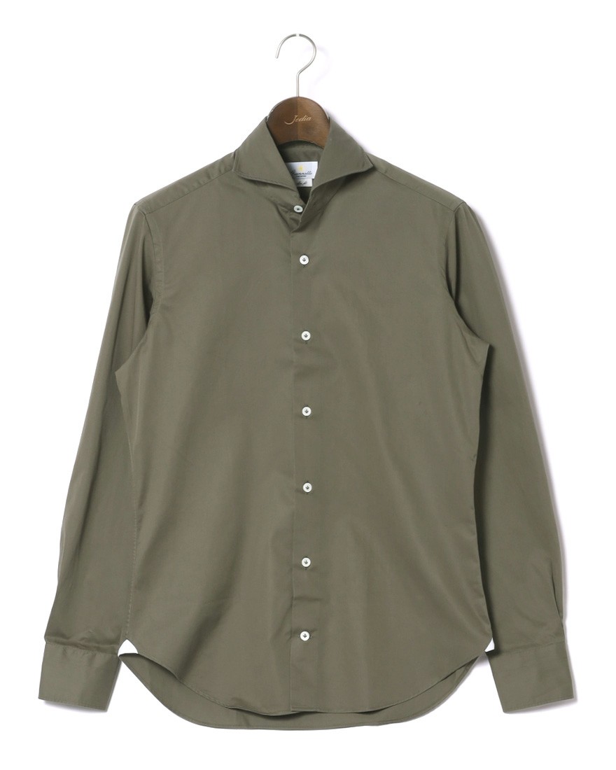 giannettoギャバジン カッタウェイシャツ【SLIM FIT】c0