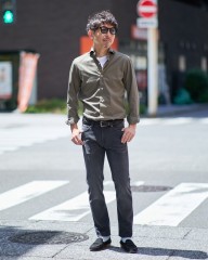 giannettoギャバジン カッタウェイシャツ【SLIM FIT】mb_ma