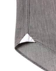 giannettoシャンブレー グレー カッタウェイシャツ 【SLIM FIT】mb_11l