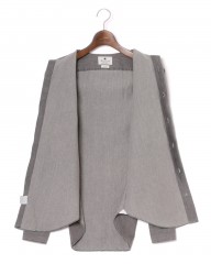 giannettoシャンブレー グレー カッタウェイシャツ 【SLIM FIT】mb_12l