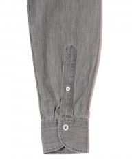 giannettoシャンブレー グレー カッタウェイシャツ 【SLIM FIT】mb_15l