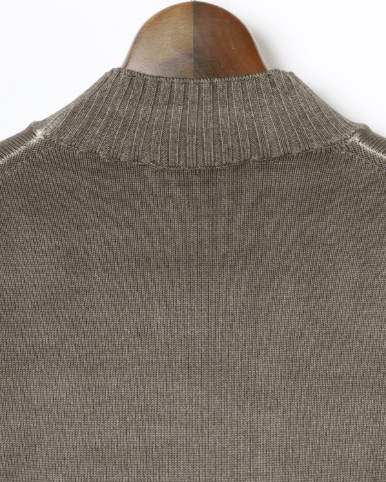 FILIPPO DE LAURENTIIS10G ガーメントダイウール モックネック ニット06l