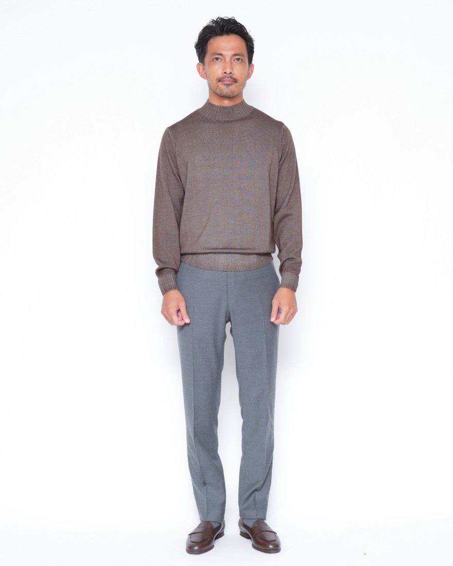 FILIPPO DE LAURENTIIS10G ガーメントダイウール モックネック ニット11l