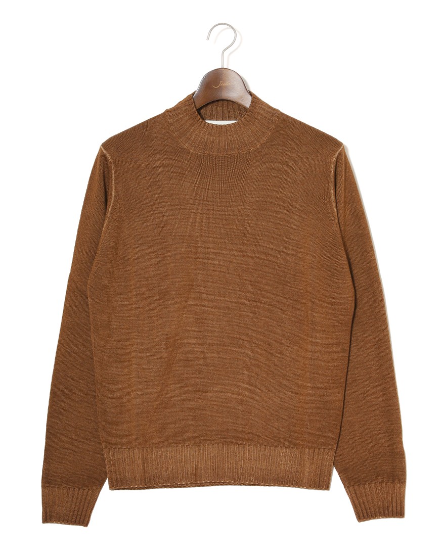 FILIPPO DE LAURENTIIS10G ガーメントダイウール モックネック ニットc2