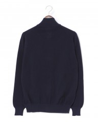 FILIPPO DE LAURENTIIS12G クレープコットン スタンドカラー ニットカーディガンmb_02l