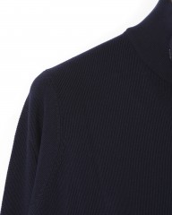 FILIPPO DE LAURENTIIS12G クレープコットン スタンドカラー ニットカーディガンmb_05l