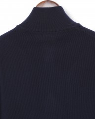 FILIPPO DE LAURENTIIS12G クレープコットン スタンドカラー ニットカーディガンmb_07l