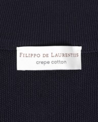FILIPPO DE LAURENTIIS12G クレープコットン スタンドカラー ニットカーディガンmb_09l