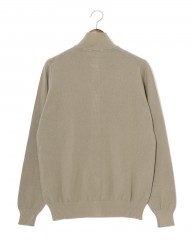 FILIPPO DE LAURENTIIS12G クレープコットン スタンドカラー ニットカーディガンmb_14l
