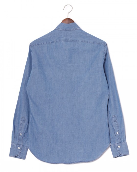 giannettoシャンブレー カッタウェイシャツ 【SLIM FIT】04l