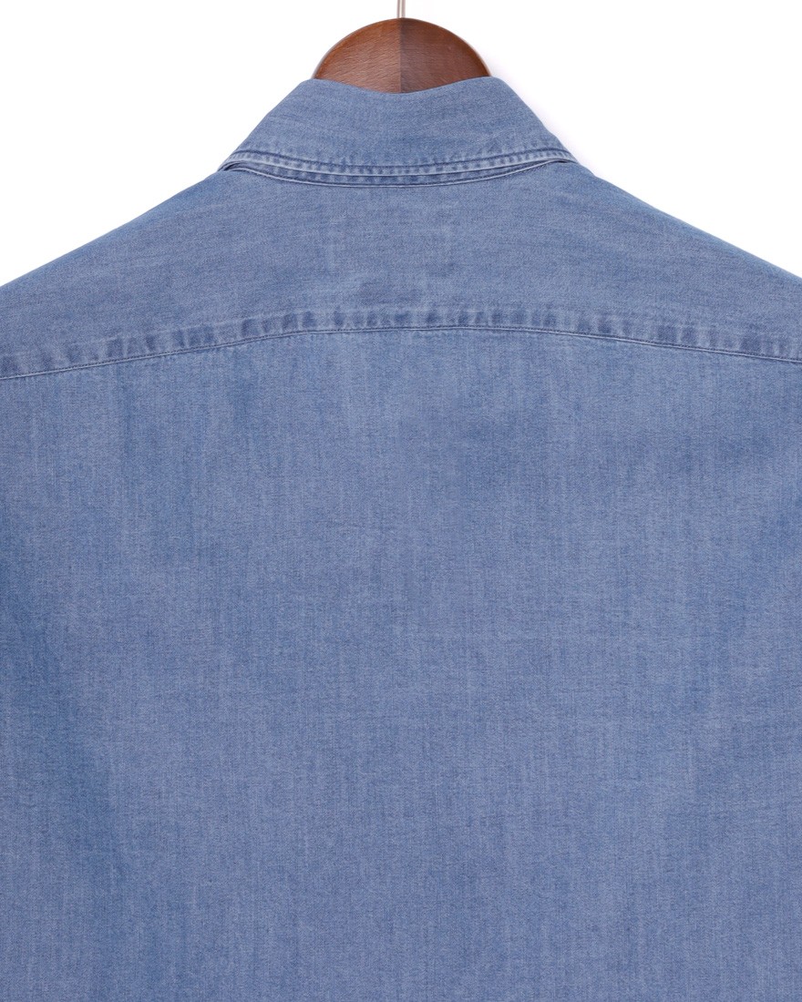 giannettoシャンブレー カッタウェイシャツ 【SLIM FIT】10l