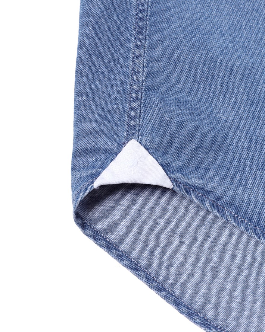 giannettoシャンブレー カッタウェイシャツ 【SLIM FIT】13l