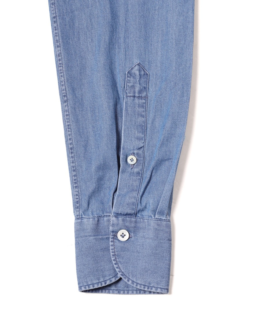 giannettoシャンブレー カッタウェイシャツ 【SLIM FIT】15l