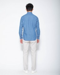 giannettoシャンブレー カッタウェイシャツ 【SLIM FIT】mb_03l
