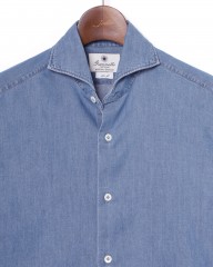 giannettoシャンブレー カッタウェイシャツ 【SLIM FIT】mb_05l