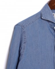 giannettoシャンブレー カッタウェイシャツ 【SLIM FIT】mb_09l