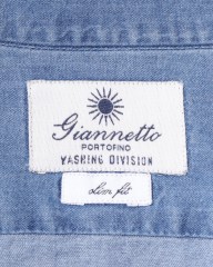 giannettoシャンブレー カッタウェイシャツ 【SLIM FIT】mb_12l