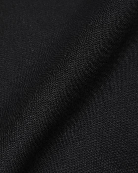 giannettoリネンコットン ブラック カッタウェイシャツ 【SLIM FIT】17l