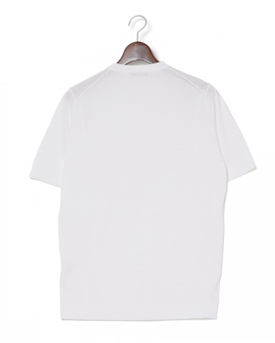 FILIPPO DE LAURENTIIS14G クレープコットン ショートスリーブニットT01l