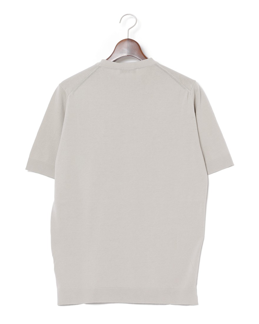 FILIPPO DE LAURENTIIS14G クレープコットン ショートスリーブニットT02l