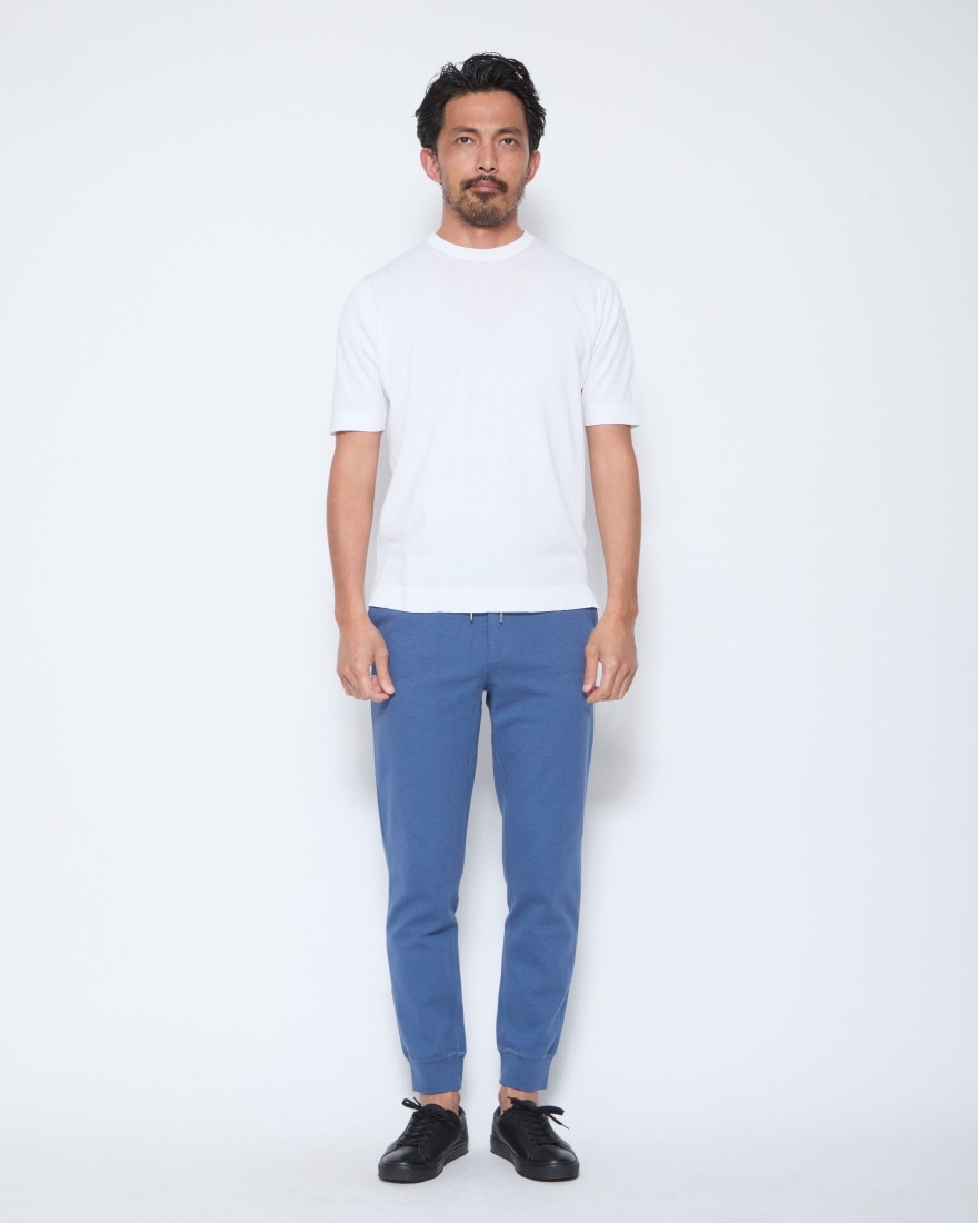 FILIPPO DE LAURENTIIS14G クレープコットン ショートスリーブニットT13l