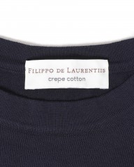 FILIPPO DE LAURENTIIS14G クレープコットン ショートスリーブニットTmb_06l