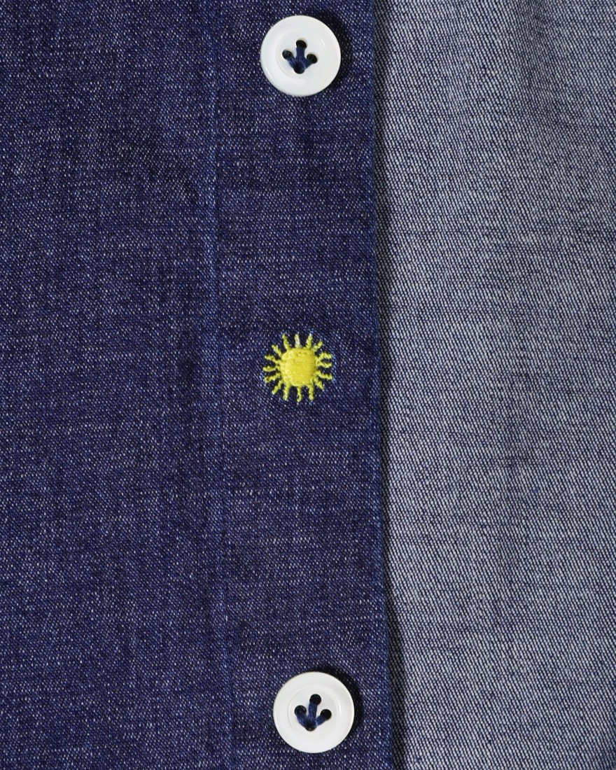 giannettoストレッチデニム カッタウェイシャツ 【SLIM FIT】09l