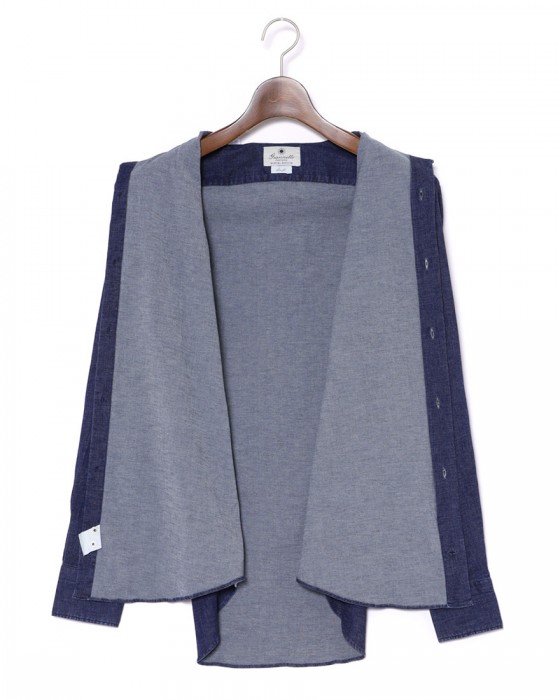 giannettoストレッチデニム カッタウェイシャツ 【SLIM FIT】10l