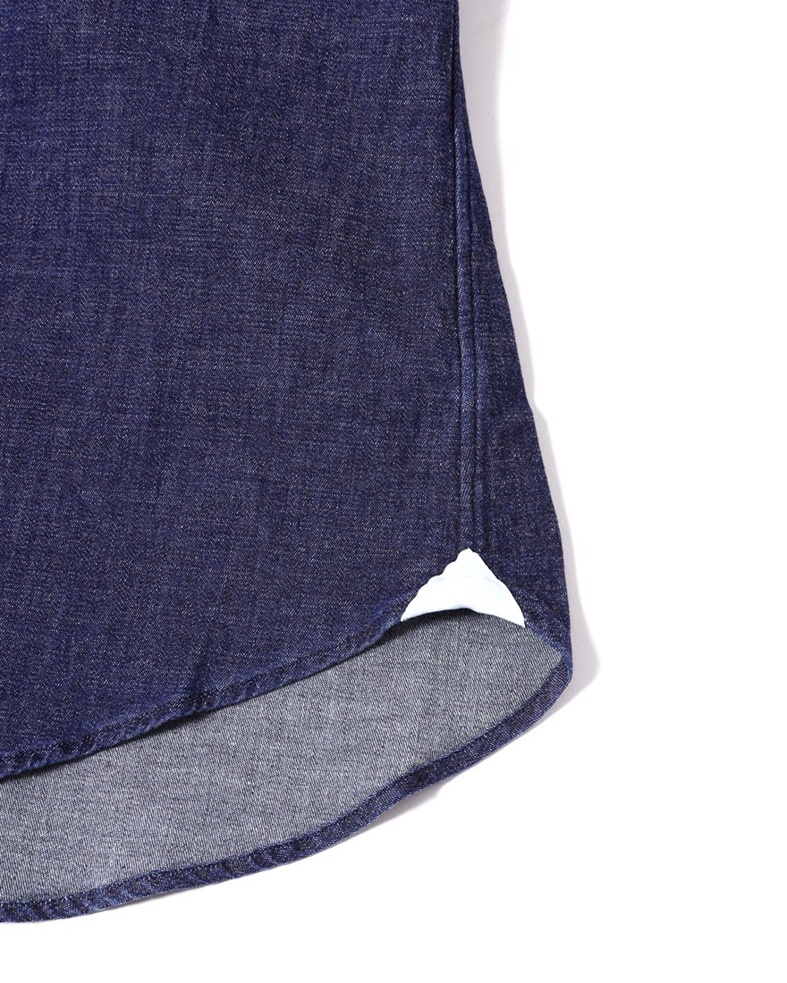 giannettoストレッチデニム カッタウェイシャツ 【SLIM FIT】11l