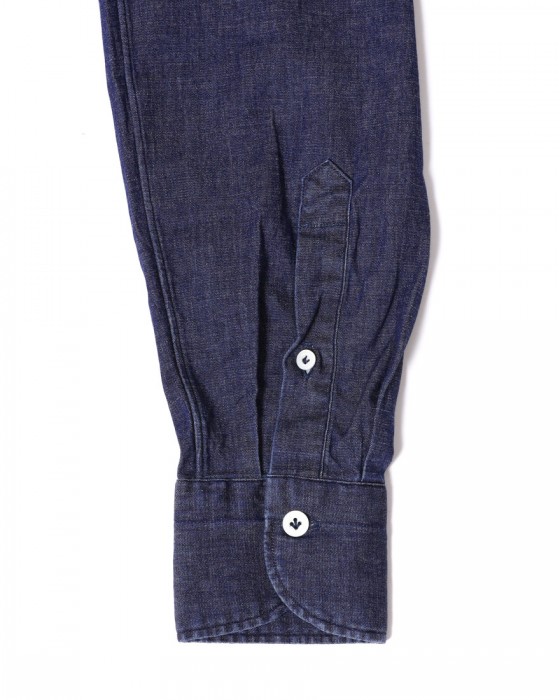 giannettoストレッチデニム カッタウェイシャツ 【SLIM FIT】14l