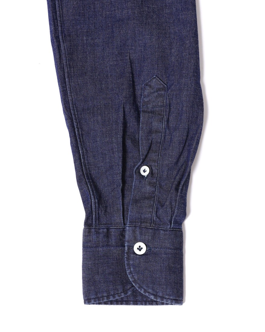 giannettoストレッチデニム カッタウェイシャツ 【SLIM FIT】14l