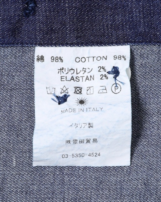 giannettoストレッチデニム カッタウェイシャツ 【SLIM FIT】18l